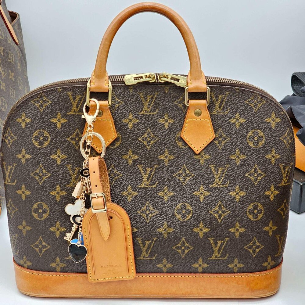 Authentic Louis Vuitton Luggage Tag with Unbranded Keycharm, Keychain - Picture 10 of 10